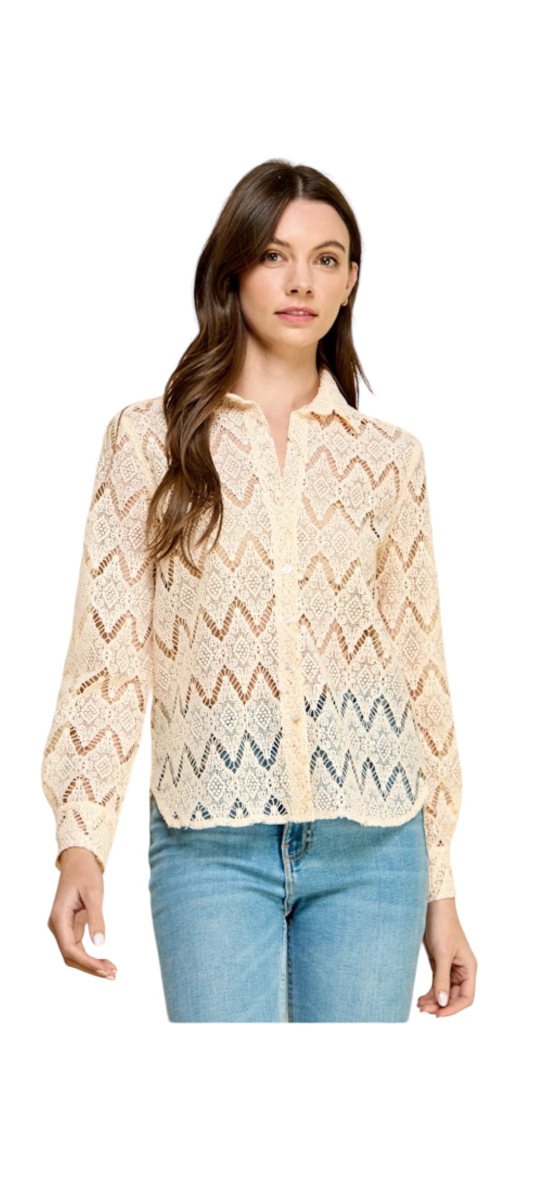 Cream Blouse with Embroidery