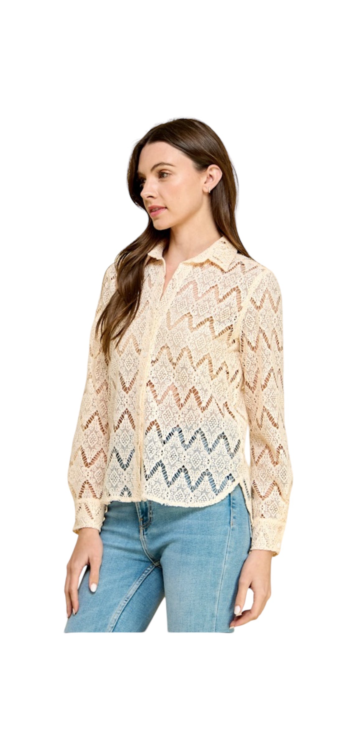 Cream Blouse with Embroidery