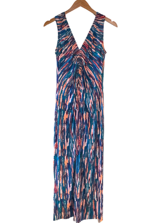 Multicolored Stretchy Ruched Dress