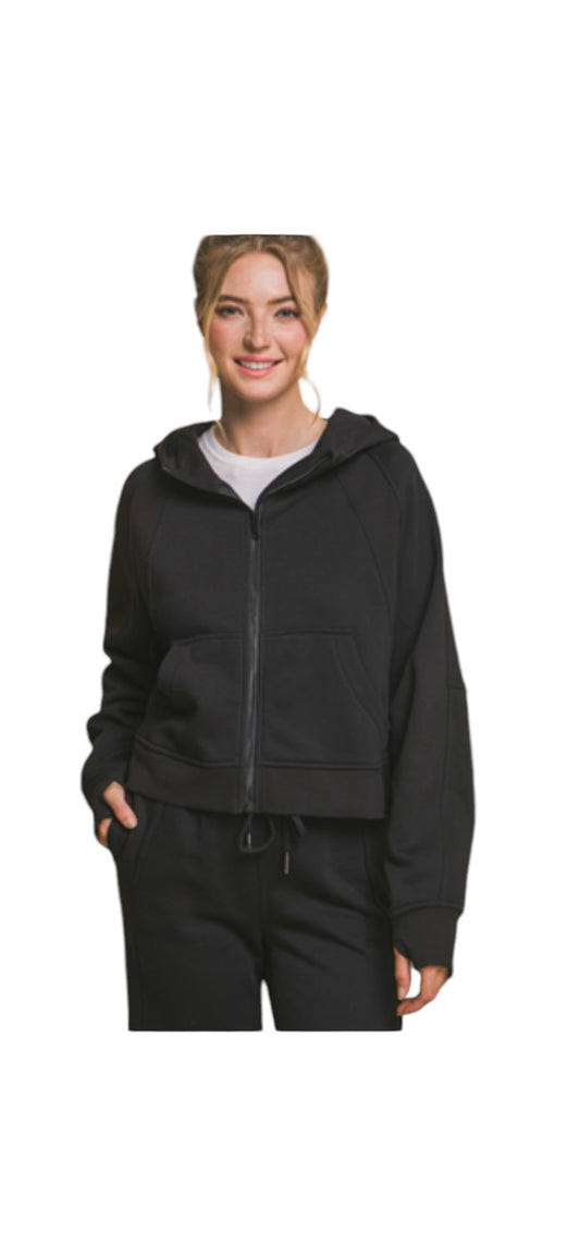 Black Zip Up Hoodie