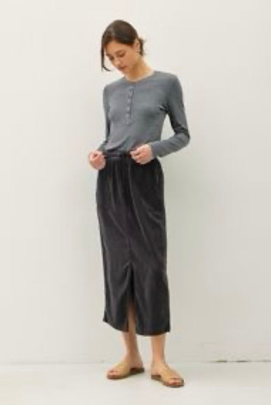 Charcoal Tencel Skirt