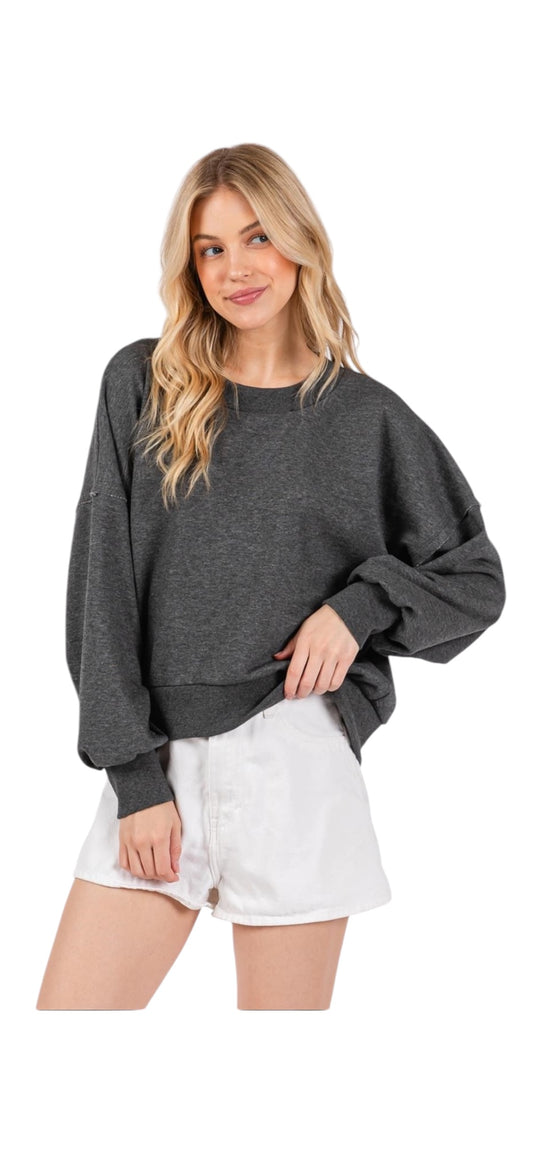 Gray Baggy Sweatshirt