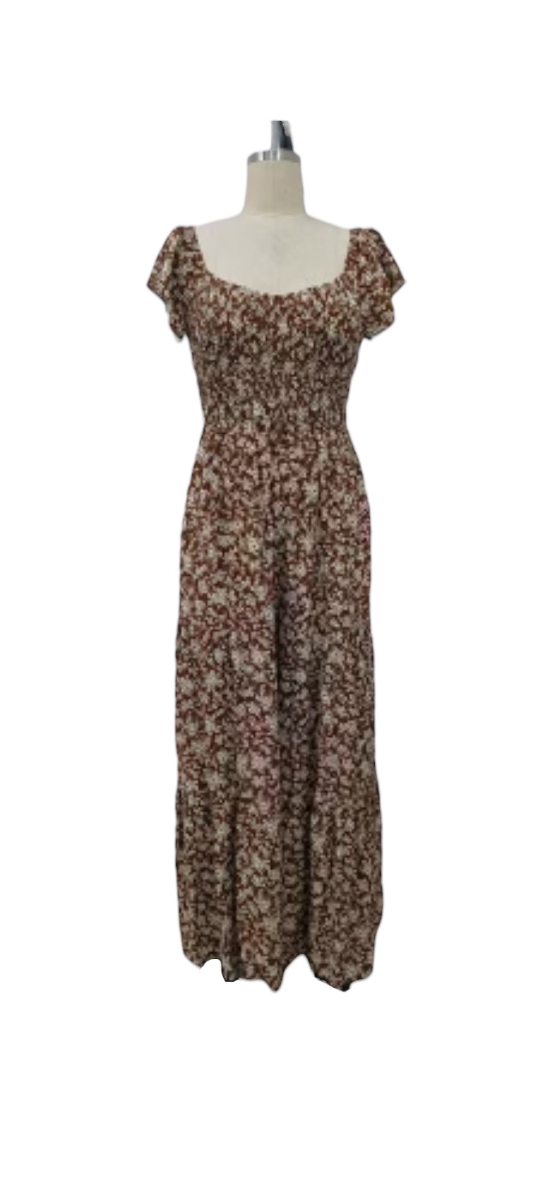 Brown Flower Jumpsuit