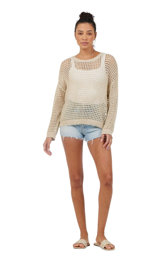 Beige Crochet Sweater