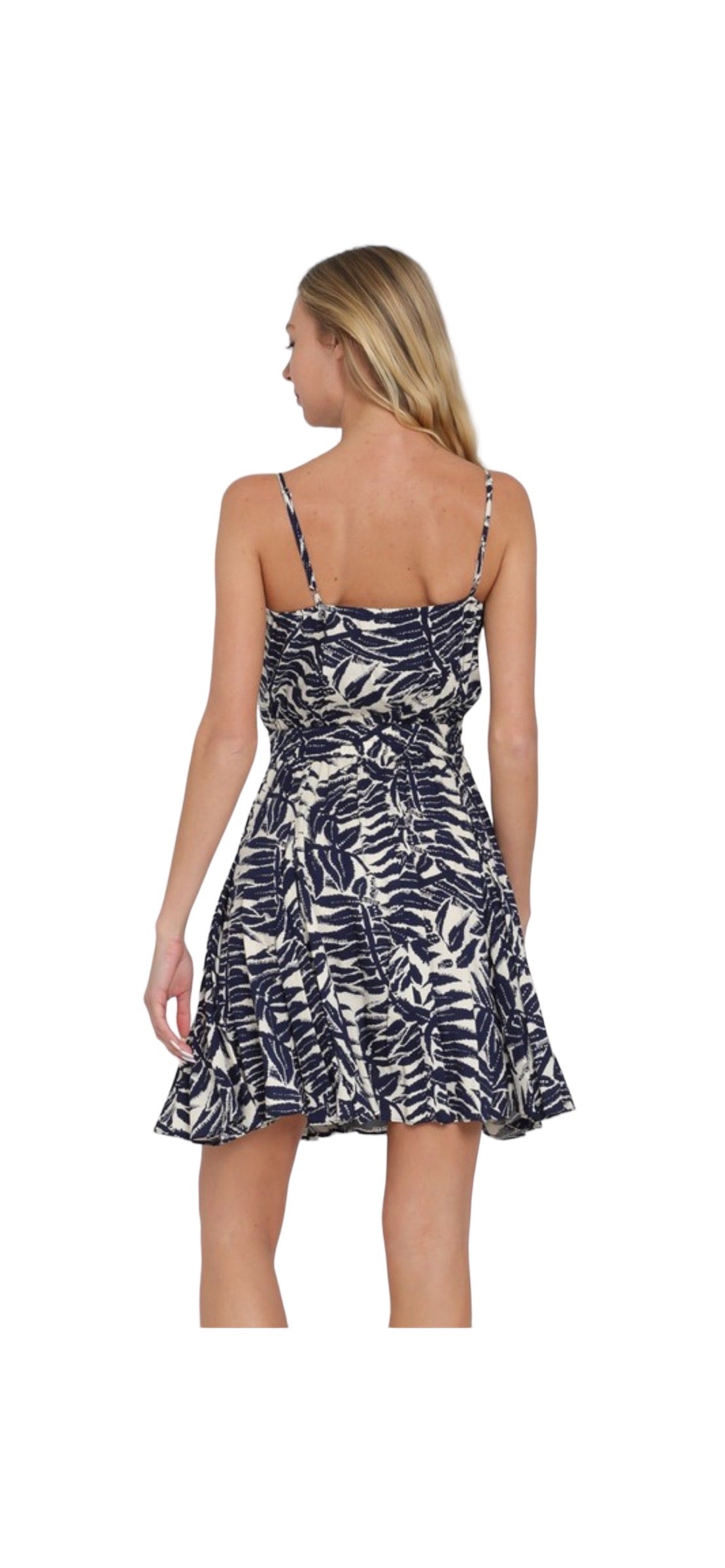 Navy Tropical Dress