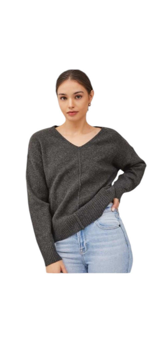 Dark Gray Relaxed Sweater