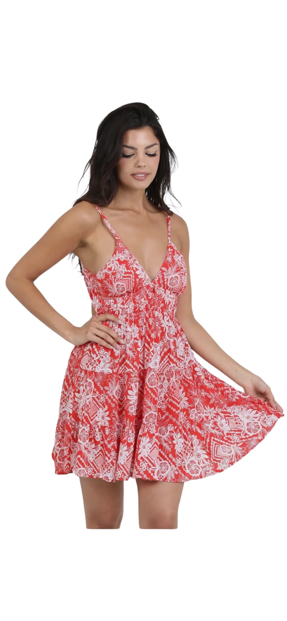 Patterned Red Sundress