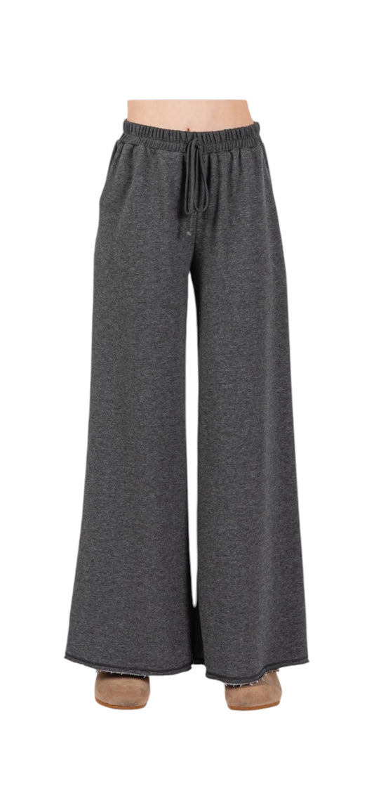 Wide Leg Gray Sweatpants