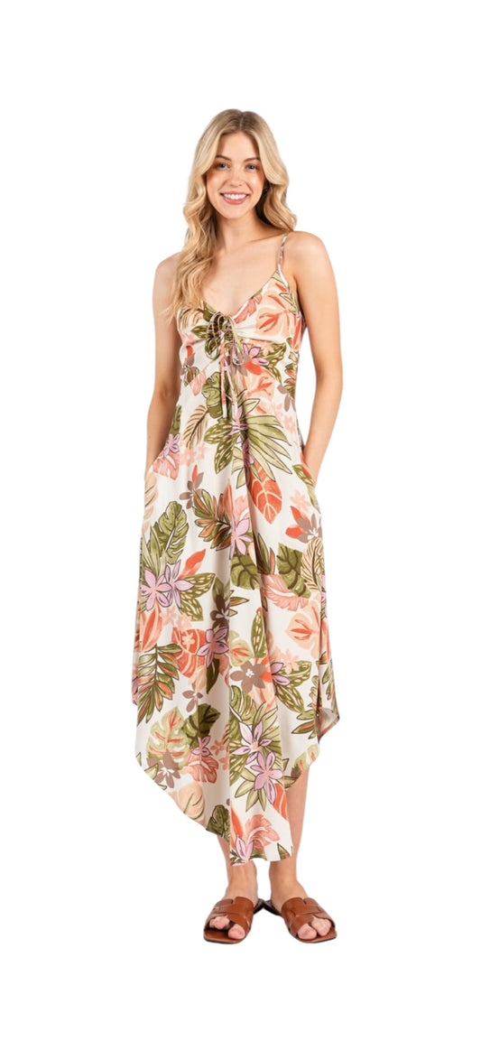 Tropical Print Dress