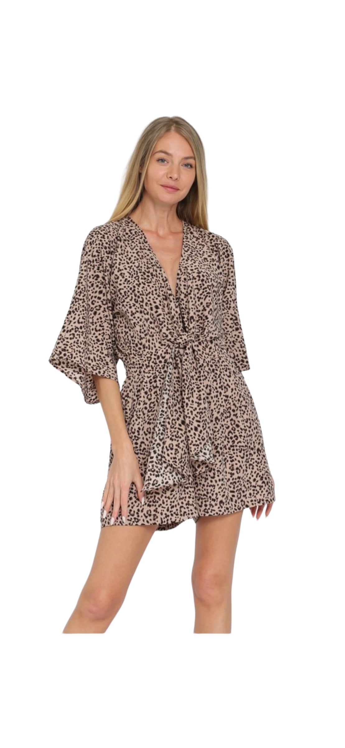 Cheetah Print Romper