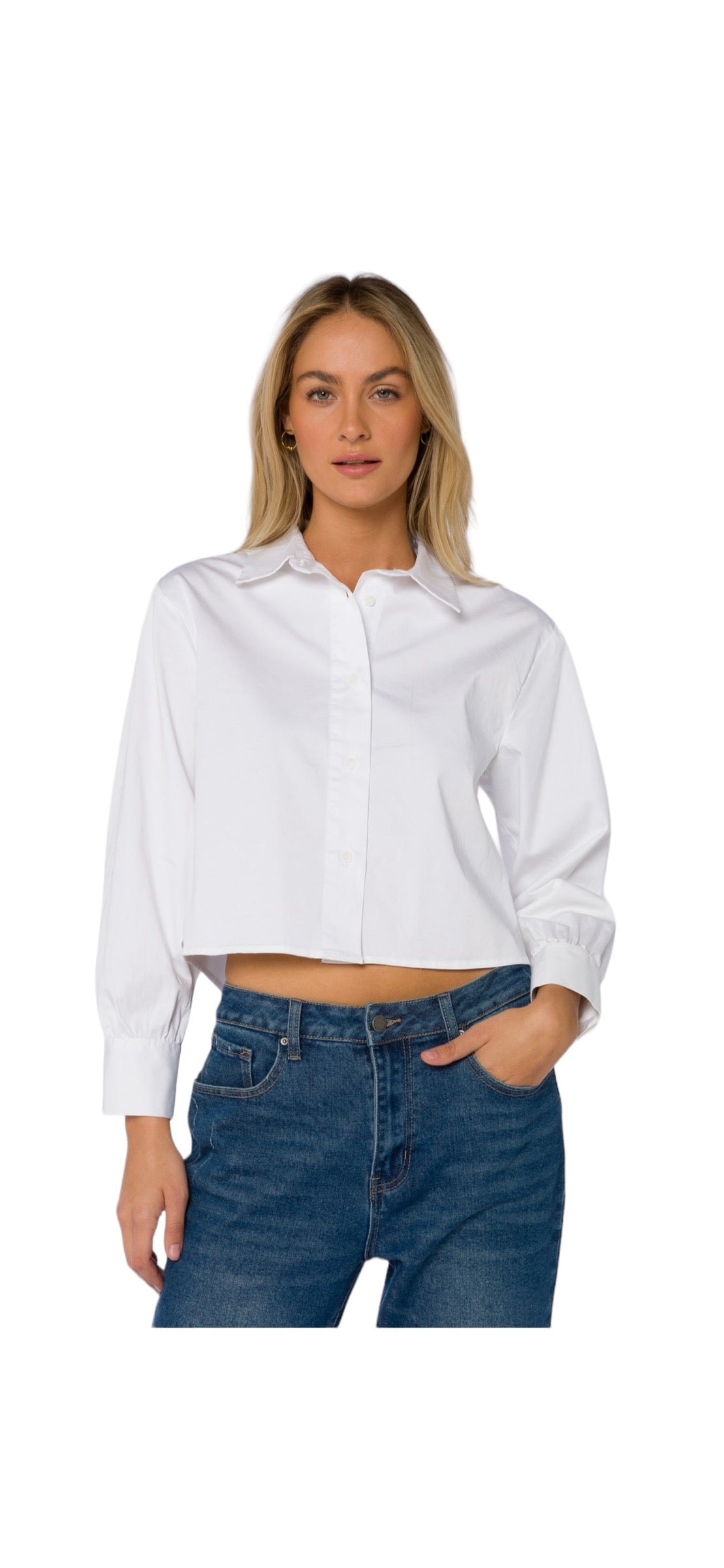 Cropped Collared Shirt