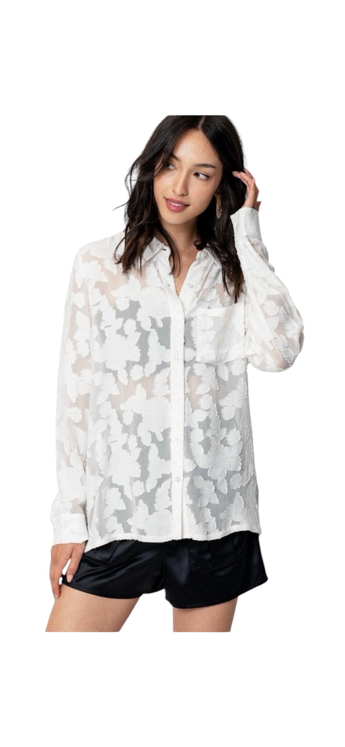 White Patterned Blouse