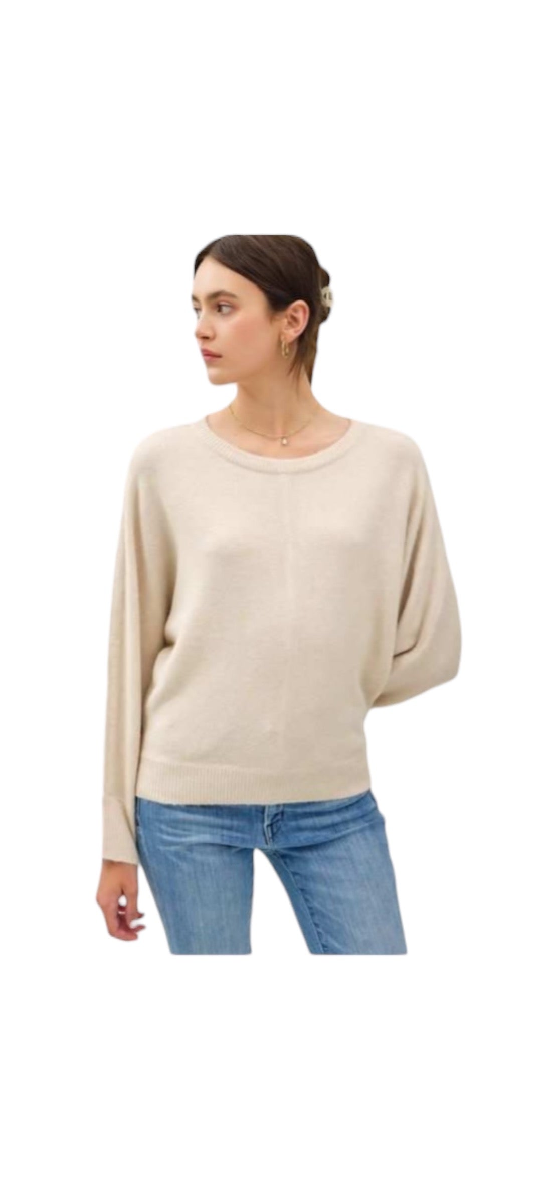 Cream Loose Sweater