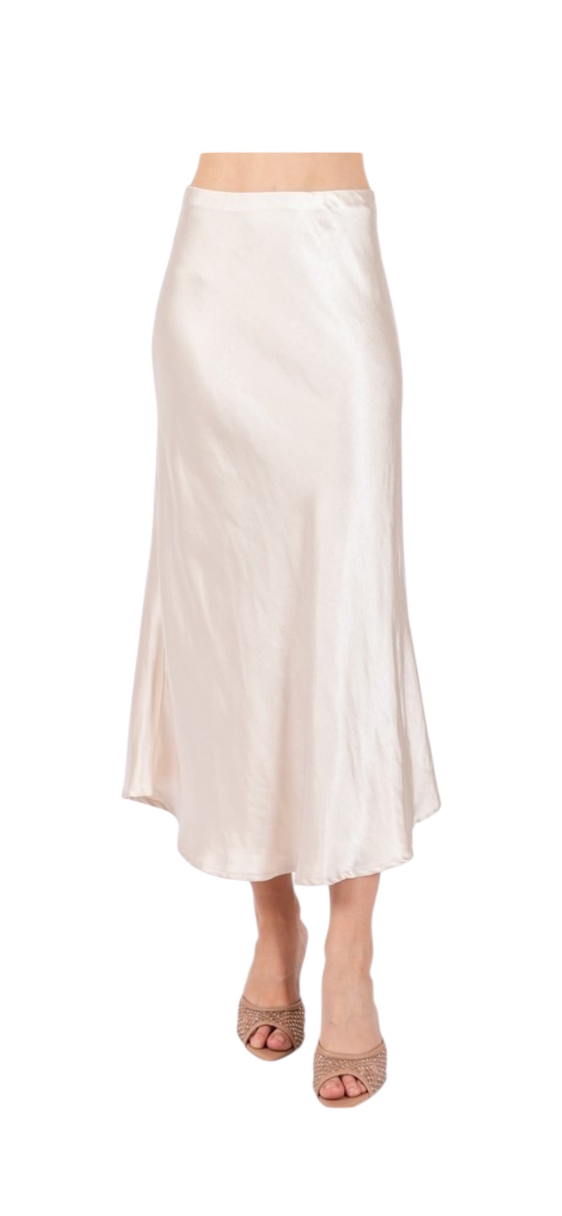 Ivory Satin Skirt