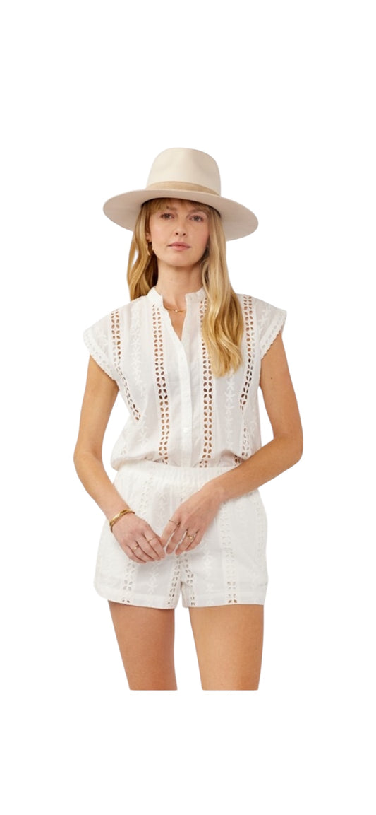 White Eyelet Blouse