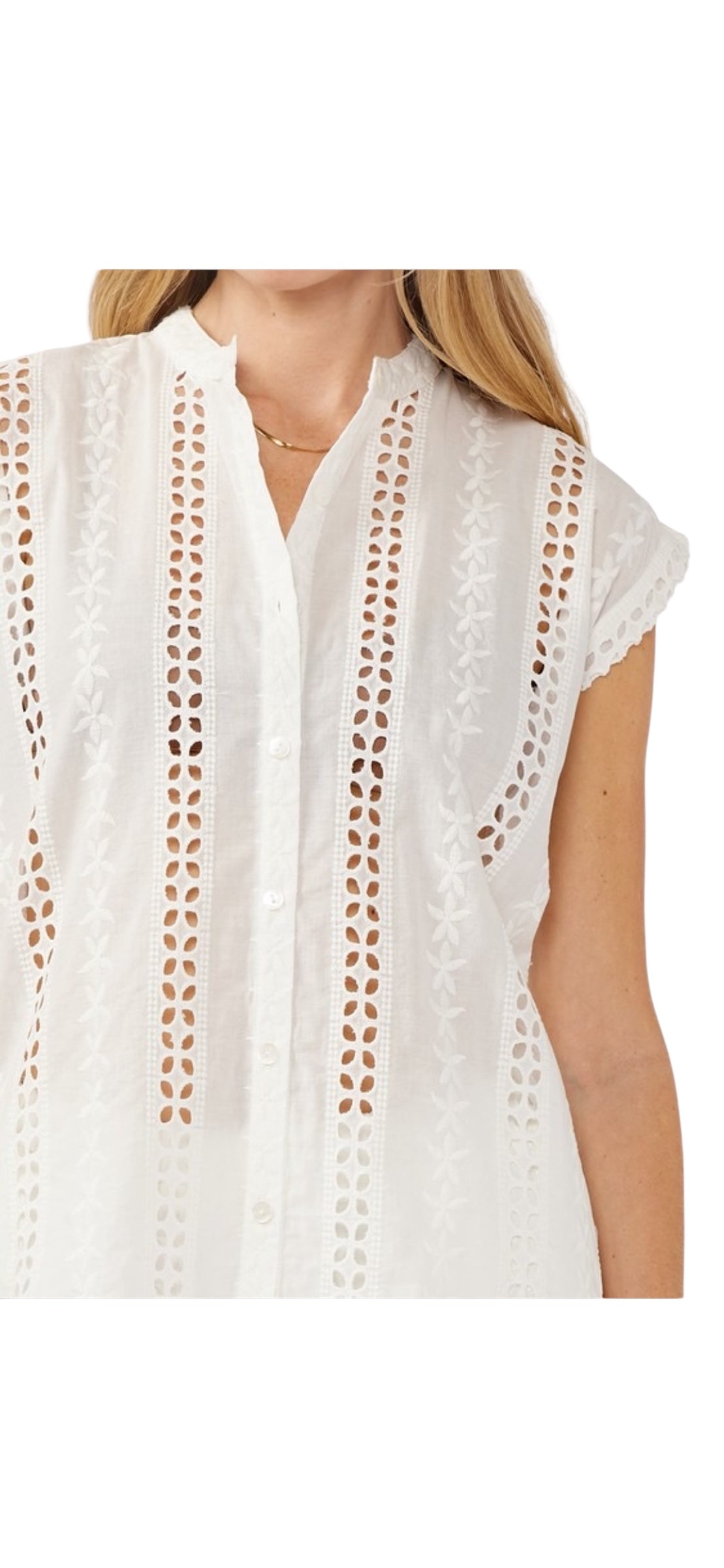 White Eyelet Blouse