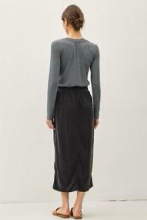 Charcoal Tencel Skirt