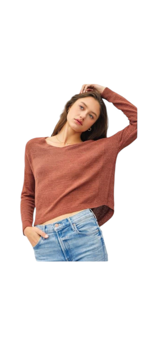 Relaxed Terracotta Sweater