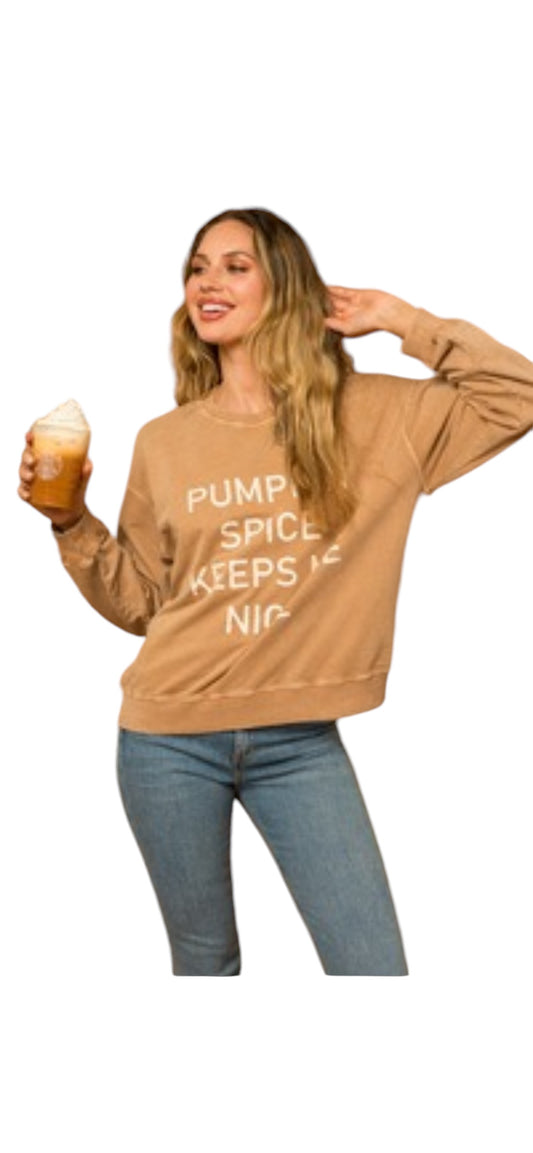 “Pumpkin Spice Keeps Me Nice” Sweatshirt