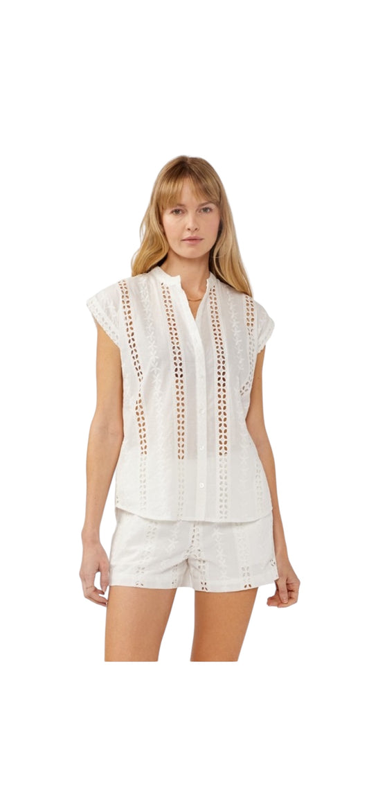 White Eyelet Blouse