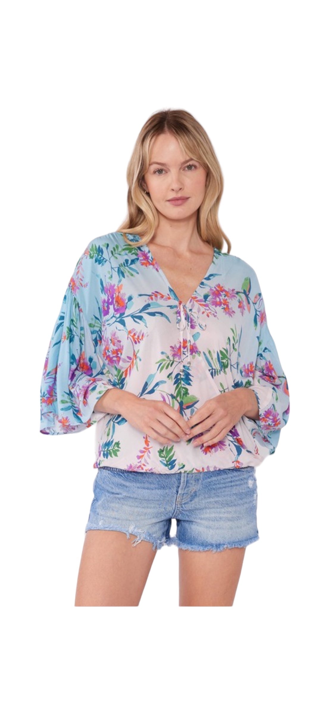 Tropical Print Blouse