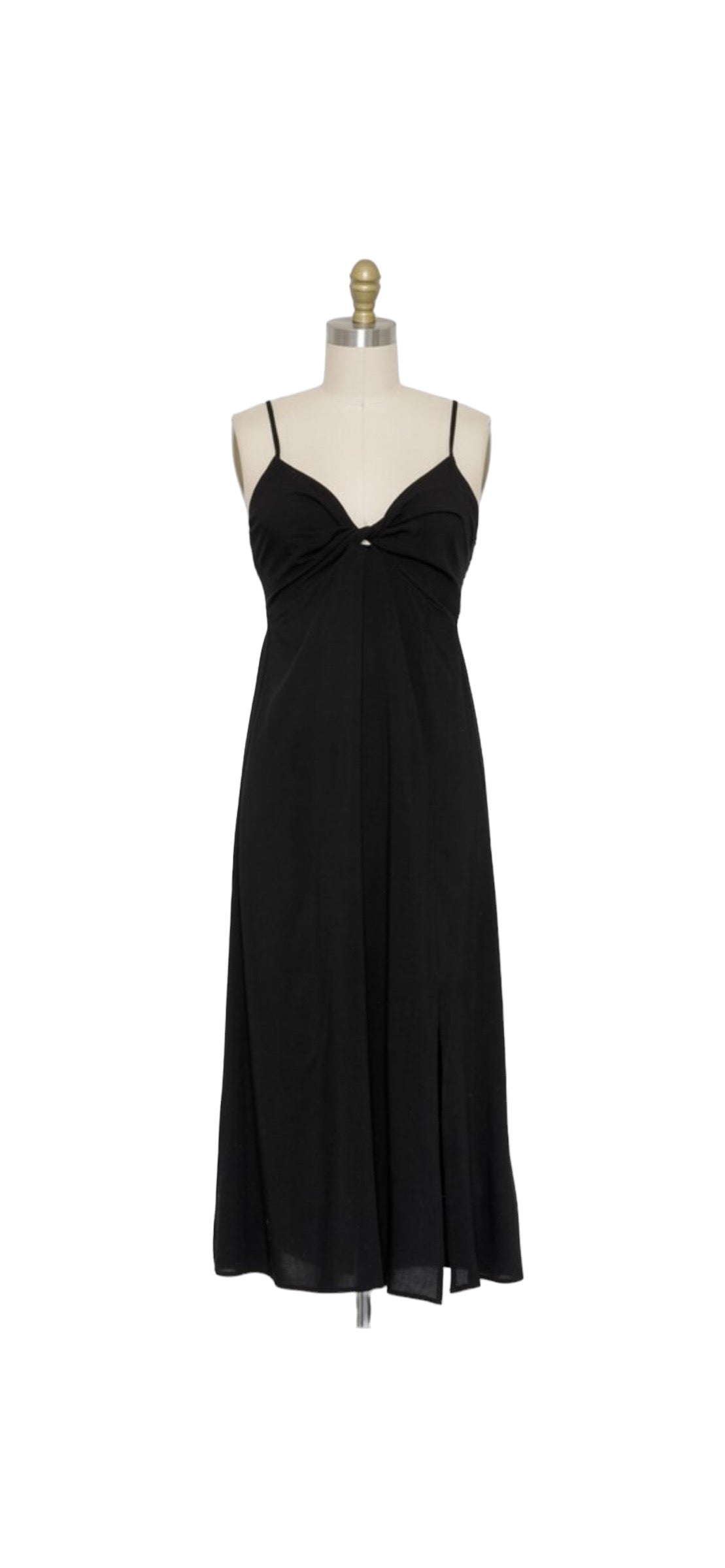 Elegant Black Midi Dress